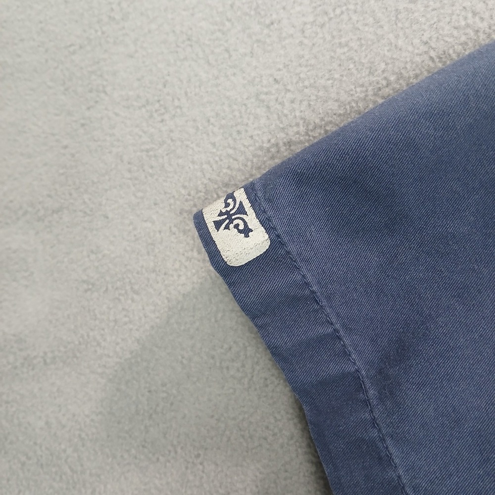 Couture Scrub Top Womens Medium Blue Cotton Embroidered Logo V Neck Medical - Picture 10 of 10